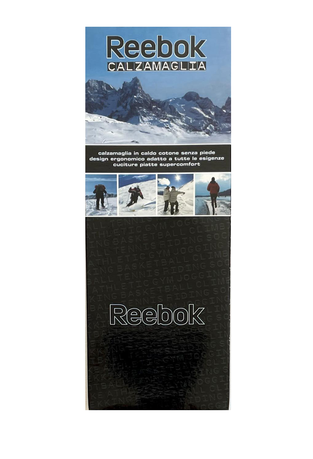 Мъжки памучен клин за ски и зимни спортове с ергономичен дизайн Reebok Calzamaglia