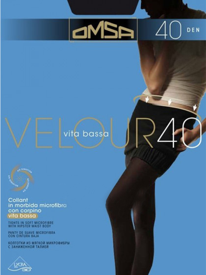 Чорапогащник микрофибър Omsa Velour 40 DEN