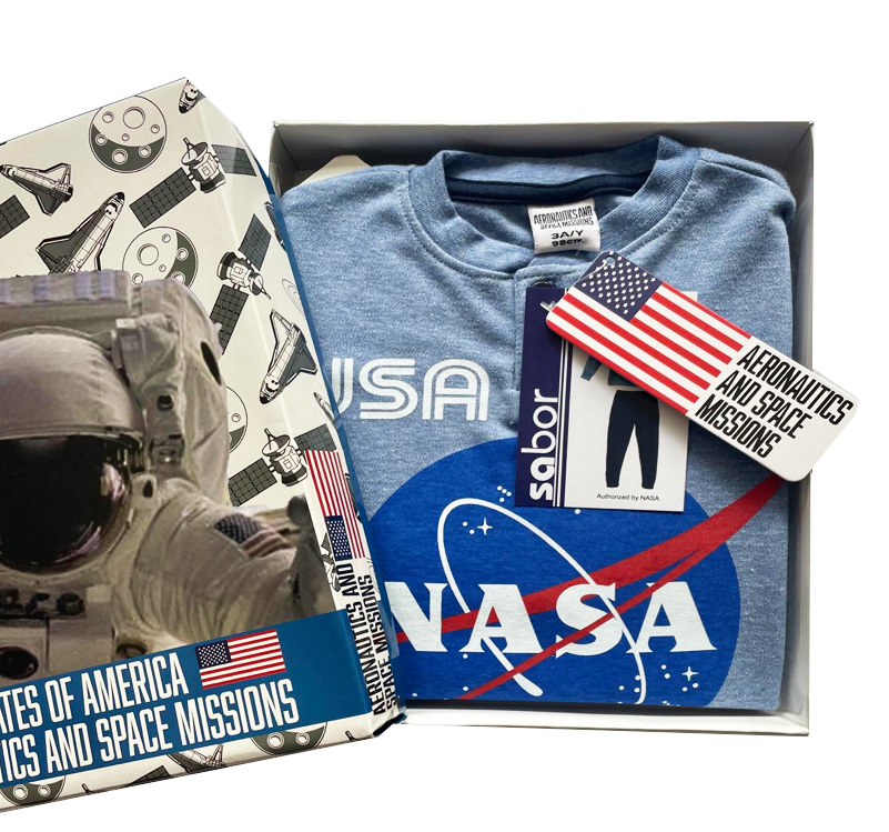 Детска памучна пижама USA NASA Space 4307